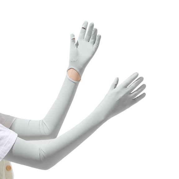 bestolf UV Protection Gloves, Full Finger Sun Protection Gloves, Cooling Arm Sleeves, Palm, Ultra Thin Summer Gloves for Women Driving Cycling Hiking