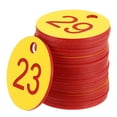 thumbnail image 4 of Uxcell Number Tags 1-30 30 Pcs 1.38'' Round Key Tags for Dormitory House Lockers Yellow Red, 4 of 5