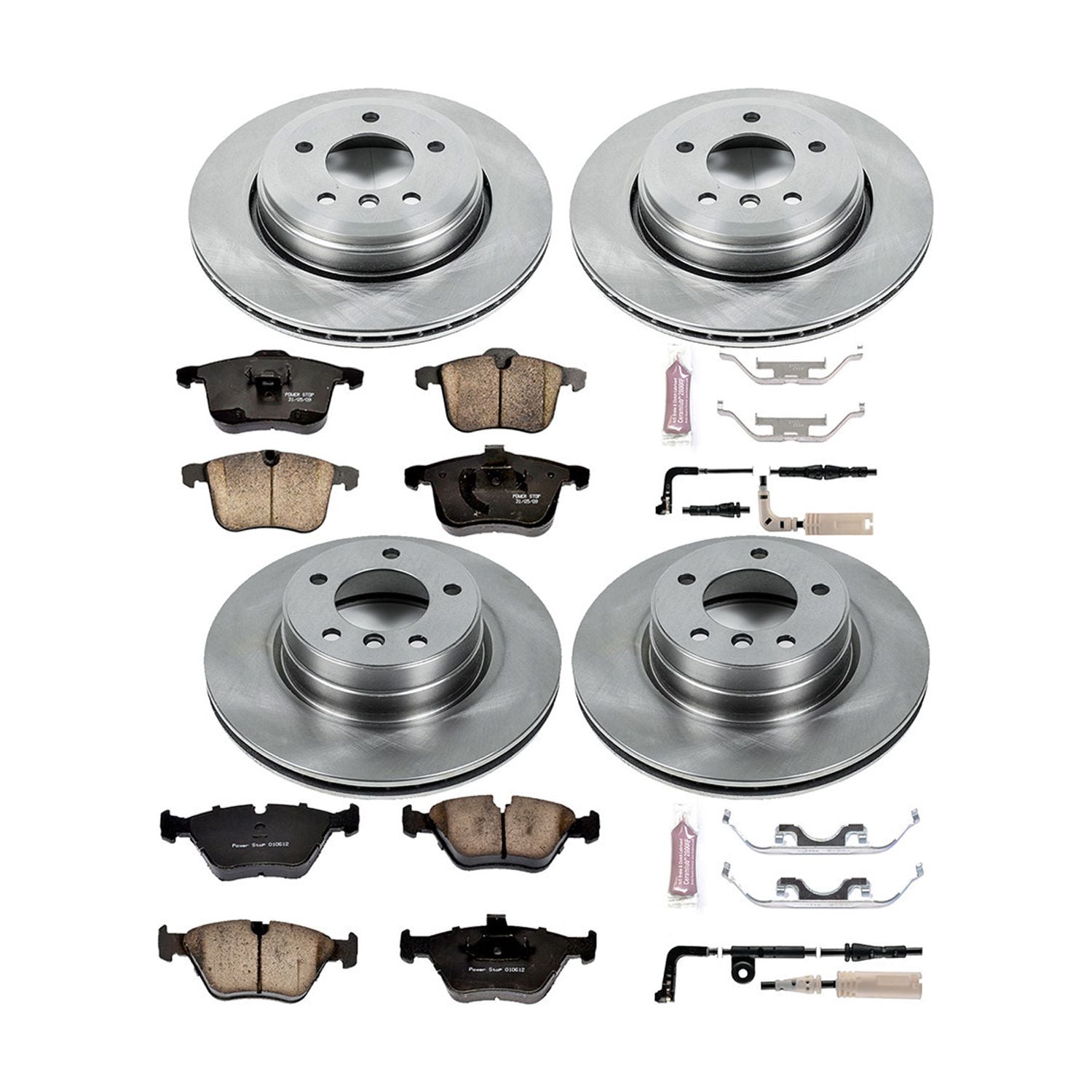 Power Stop Front and Rear Stock Replacement Brake Pad and Rotor Kit KOE5764