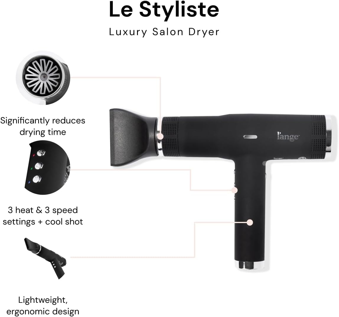 L'ange Hair Le Styliste Luxury Hair Dryer | Silent Brushless 1875W | 4X Faster Drying & 3 Settings