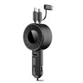 thumbnail image 1 of Cargador de Coche Retráctil con Cable USB C para , para y para , Cable de Carga Rápida, Adaptador para Encendedor de Cigarrillos, Color Negro., 1 of 5