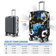 thumbnail image 6 of Lsque Football Printed Luggage Cover, Travel Luggage Protector,Scratch and Dirt Resistant, Fits 18-32 Inch Luggage - Small, 6 of 9