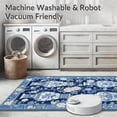 thumbnail image 5 of ODIKA 4'x6' Machine Washable Non-Slip Area Rug, Rustic Tan Tiled Jar Aesthetic High Traffic Rug, Blue, 29100, 5 of 7