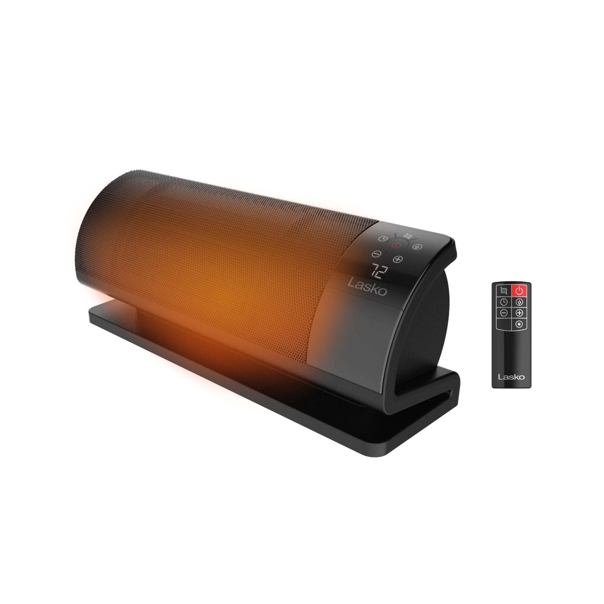 Lasko Low Profile Ceramic Baseboard Space Heater, 1500W, Remote Control, 3 Heat Settings, Black, CL22100