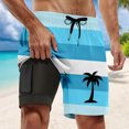 thumbnail image 2 of YAYUBA Swim Trunks Men 2 In 1 Liner Compression Quick Dry Breathable Elastic Waist Drawstring Mens Swimsuit Lightweight Multi Pockets Summer Beach Cruise Water Park, 2 of 4