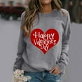 thumbnail image 3 of Baqcunre Crewneck Sweatshirts Women's Sweatshirt Crew Neck Heart Letter Print Long Sleeve Casual Sweat Tops(Grey S-XXL),Womens Sweatshirt Womens Tops Valentine'S Day Shirts For Women, 3 of 4