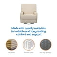 thumbnail image 6 of Baby Relax Rylan 4-in-1 Swivel Glider Rocker Recliner Chair, Beige Velvet, 6 of 9