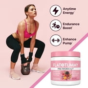 FLAT TUMMY Pre Workout Fruit Punch (30 Count) – 3g Creatine, 1.6g Beta-Alanine, Sugar Free