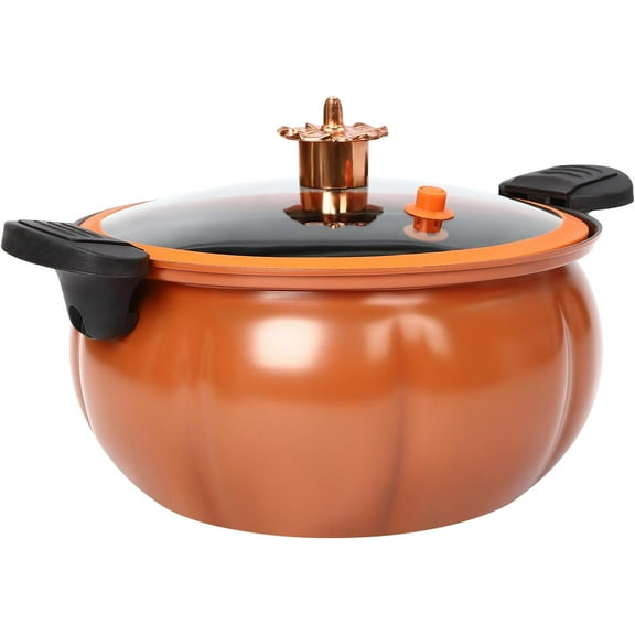Multifunctional Large Capacity Non-stick Pressure Cooker, 8 Qt Pressure Cooker with Visible Transparent Glass Cover and Anti-Scalding Handle