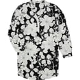 thumbnail image 1 of Alfani Blusa túnica floral para mujer, negro, grande, 1 of 1