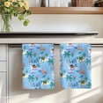 thumbnail image 7 of Desert Landscape Kitchen Towels Set of 2, Cute Camels Palm Trees Houses Leaves Blue Absorbent Dish Towels for Kitchen, Microfiber Hand Towel, Quick Drying Tea Towel for Cleaning Decorative Dishcloths, 7 of 7