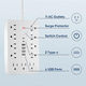 thumbnail image 3 of Regulador Multicontactos Con 11 Salidas 4usb Y 2 Tipo C 3m Xtellar blanco, 3 of 3