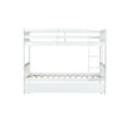 thumbnail image 7 of Bellemave Bunk Bed with Trundle, Twin Over Twin Bunk Bed Frame Can Convertible 2 Platform Bed, Wood Bunk Bed Built-in Ladder for Teens & Adults（White), 7 of 7