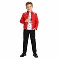 thumbnail image 5 of 3-Piece Dance Star Costume Retro Stage Outfit Pop Star Halloween Costume Set with Jacket and Pants for Cosplay Party 110, 5 of 9