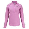 thumbnail image 2 of Women's Cutter & Buck  Pink Baltimore Ravens Peshastin Eco Fleece Recycled Half-Zip Top, 2 of 3