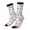 2 Black-1, variant on Pink Striped Flamingo Crew Socks for Men & Women, Breathable Casual Athletic Ankle Socks