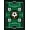 Green Black White, Pattern 13, variant on Design&I 8'x10' Washable Area Rug Soccer Football Field Stripes Stadium Markings Ground Motif Door for Dining Room, Large Office, Lounge, Snag-Free