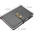 thumbnail image 2 of Naler Diary with Lock, A5 Journal with Lock 210 Pages, Locks Journal Password Notebook with Pen for Personal Daily Arrangement, Journey and Work Record, Grey, 2 of 8