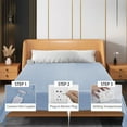thumbnail image 4 of Blue Electric Heated Blanket Queen Size 61.81X83.86 Inch Double Control Heating Pad With Auto Shut Off Machine Washable Soft Polyester For Bed Couch Winter Warmth Blue, 4 of 8