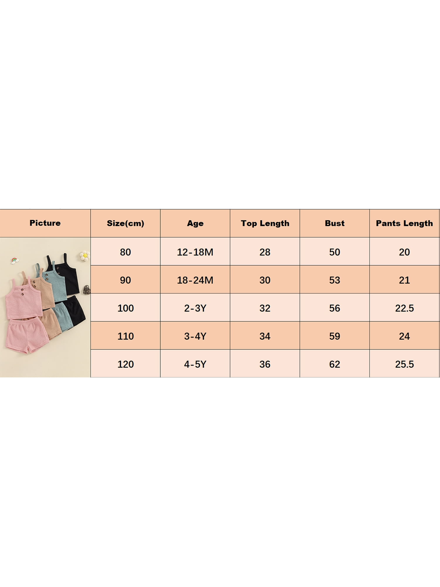 Suealasg Little Girl Summer 2Pcs Outfits Set Clothes 1T 2T 3T 4T 5T Kids Girl Sleeveless Solid Color Cami Tops and Shorts Beach Party Clothing for Children Girls