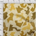 thumbnail image 3 of oneOone Rayon Gamboge Yellow Fabric Abstracts Sewing Craft Projects Fabric Prints By Yard 56 Inch Wide, 3 of 4