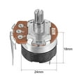 thumbnail image 3 of Uxcell 500K Ohm Potentiometer with Switch Variable Resistors Single Turn Rotary Taper Metal Silver Tone 10pcs, 3 of 5