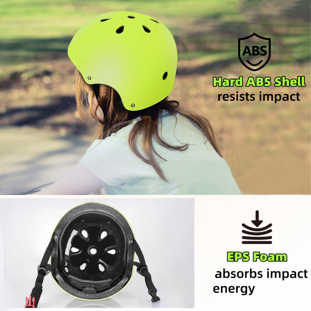Kids Helmet, Toddler Helmet Adjustable Toddler Bike Helmet Ages 3-8 Years Old Boys Girls Multi-Sports Safety，Green