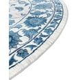 thumbnail image 5 of Unique Loom Boston Collection Area Rug - Floral (5' 3" x 8' Oval White Blue/Gray), 5 of 6