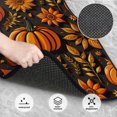 thumbnail image 3 of Honeii Autumn Pumpkin Leaves Print Car Foot Mat Four-Piece Set - Front & Rear Universal Car Floor Mats for SUVs, Trucks, Sedans, 3 of 7