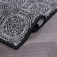 thumbnail image 5 of World Rug Gallery Transitional Floral Circles Textured Flat Weave Indoor/Outdoor Area Rug - BLACK 7'10"X10', 5 of 9