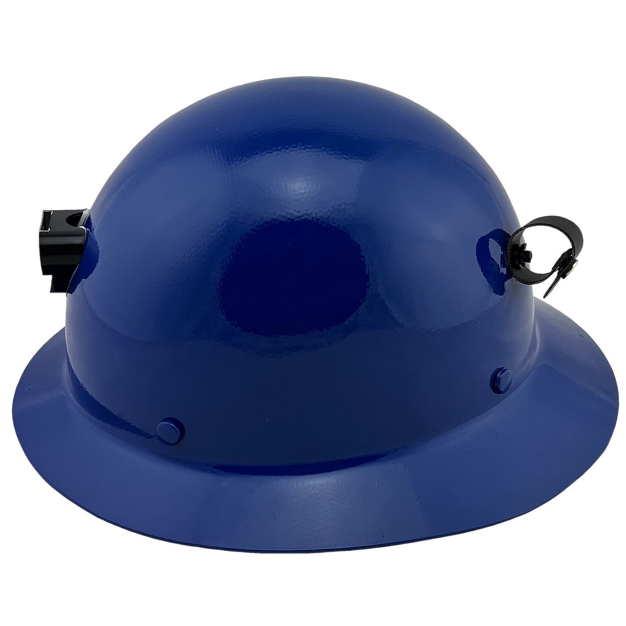 MSA Skullgard Full Brim Hard Hat with FasTrac III Ratchet Suspension - Royal Blue and Light Clip