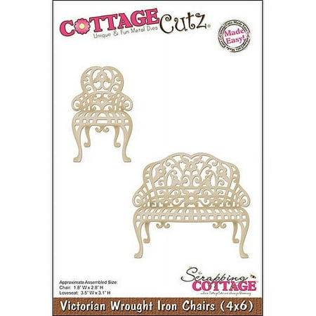 CottageCutz Die -Wrought Iron Chairs 1.8"X2.8" & 3.5"X3.1, Pk 1, CottageCutz