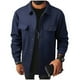thumbnail image 2 of pstuiky camisetas de manga larga para hombre, Chaqueta de trabajo informal de manga larga con botones y bolsillos dobles para hombre, color liso, a la moda camisetas de hombre s, 2 of 7