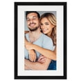 thumbnail image 2 of 11.7x16.5 Frame Black With White Picture Mat For 11.7x16.5 Photo - Black 15x20 Frame To Display, 2 of 8