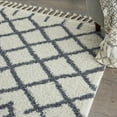 thumbnail image 5 of Nourison  Moroccan Shag Geometric  Area Rug White 3'11" x 6'7" Geometric, Diamond, Tribal Fringe, Pet Friendly, Tassel 4' x 6' Indoor, Shag Silver,, 5 of 8