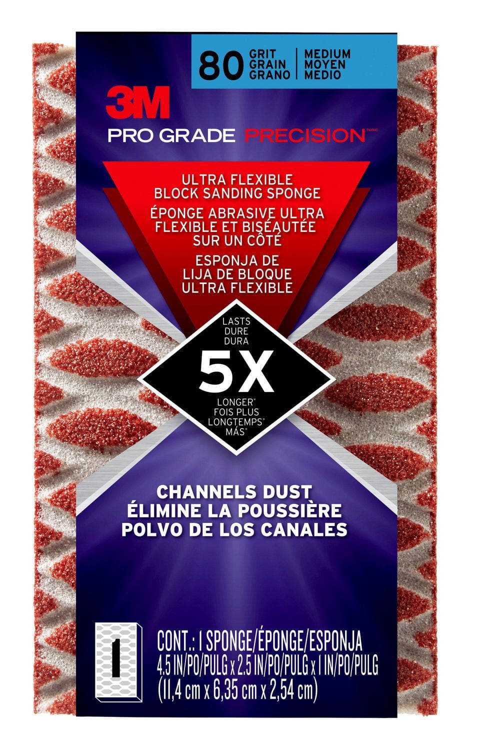 3M Pro Grade Precision Ultra Flexible Block Sanding Sponge