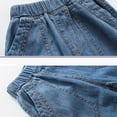 thumbnail image 4 of YunPes Toddler Baby Baggy Jeans Baby Boys Drawstring Pants Boys Girls Harem Pants Pull on Denim Joggers Loose Elastic Waist Pants, 4 of 9
