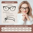 thumbnail image 2 of REAVEE 3 Pack Reading Glasses for Women Cat Eye Oversized Spring Hinge Fashion Readers Black+Leopard+Blue 1.5, 2 of 4