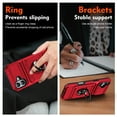 thumbnail image 6 of Case Designed for iPhone 16, Hybrid Back Case with Ring Stand & Hidden Card Slot & Support Magnetic Car Mount Shockproof Fall-Protection Slim Phone Cover for iPhone 16, Red, 6 of 7