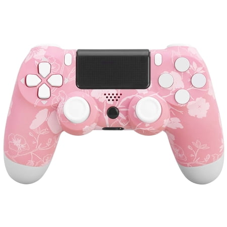 Wireless Controller for P-4, Gaming Controller Compatible with P-4/Slim/Pro/PC Support Dual Motors & 6-Axis Motion Control