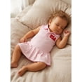 thumbnail image 6 of Toddler Baby Girl 4th of July Dress American Flag Stripes Sleevless Ruffle Lapel Dresses, 6 of 8