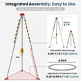 thumbnail image 6 of Heavy Duty Rescue Tripod Lifting Hoist 1800 lbs, Confined Space Tripod Kit with Adjustable Legs, Confined Space Rescue Tripod for Sewer Well, 6 of 9
