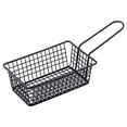 thumbnail image 1 of for French Fry Serving Baskets Stainless Steel Square Fry Chicken Holder with Handle Rectangle, 1 of 9