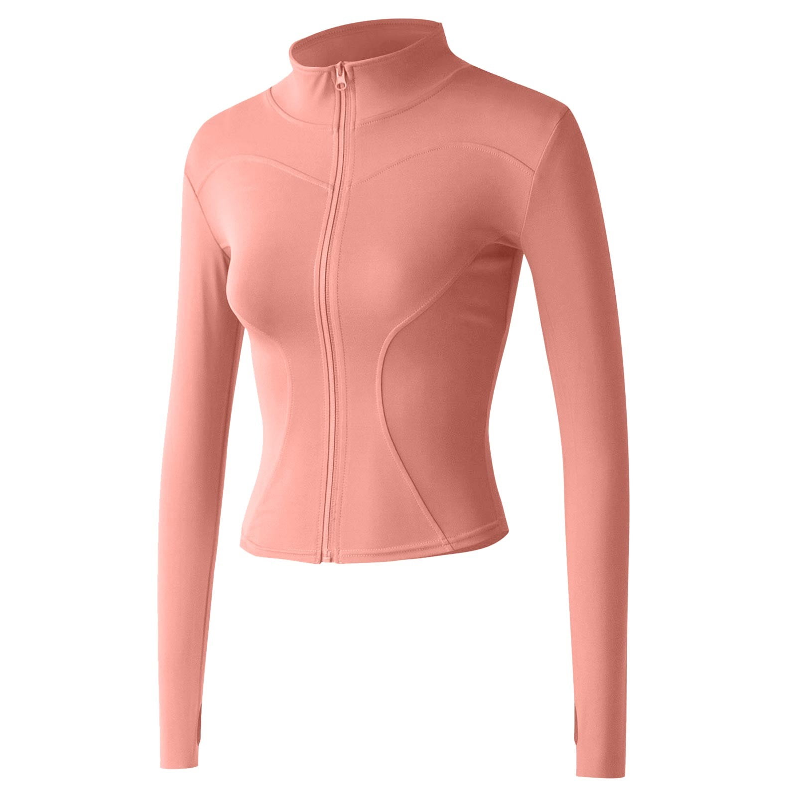 Generic Long Sleeve Sports Jacket Women Zip Fitness Yoga Shirt Winter Warm  Gym Activewear Running Coats Workout Clothes Woman(#bean Paste) | Jumia  Nigeria