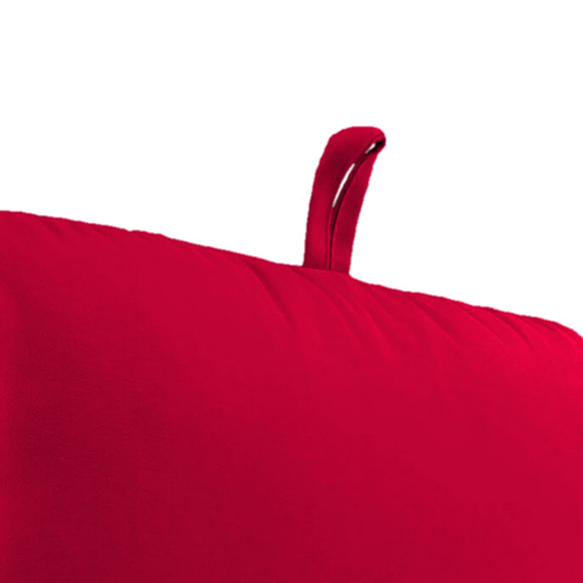 Jordan Manufacturing 45" x 22" Really Red Solid Rectangular Outdoor Chair Cushion with Ties and Hanger Loop