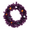 Purple, variant on Tcbosik 24in Pre-Lit Artificial Flocked Christmas Wreath with Remote Control and 50 Warm Lights, Lighted Holiday Decoration with Ornaments and 180 Branch Tips, Snowy Green