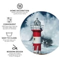 thumbnail image 3 of Honeii Circular Lighthouse print Leather Coaster Set of 4, ideal for safeguarding your furniture from drinks spills and effortless cleanup-Round Shape, 3 of 6