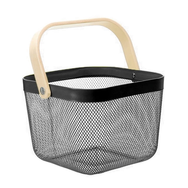 Fruit Fruit Colander Metal Material Comfortable Portable Handle Wear Resistant Practical Vegetable Drain Basket for Kitchen