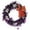 B, variant on Halloween Wreaths for Front Door, Lighted Door Wreath Fall Wreath with Purple Lights and Black Roses Bows for Home Wall Window Party Decor