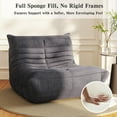 thumbnail image 6 of Traumliebe Armless Bean Bag Chair Lazy Floor Sofa Couch Adults&Kids for Living Room Bedroom Office Grey, 6 of 6